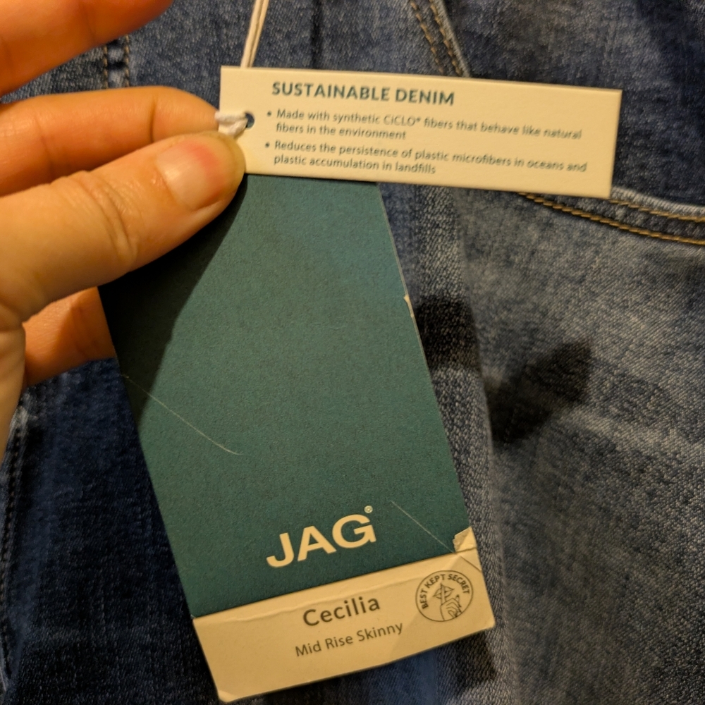 Jag Mid Rise Cecilia Skinny In Sky Blue Plus Size 22W New With Tags! - Picture 8 of 16